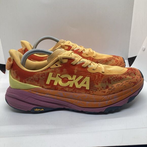 Hoka One One Speedgoat 6 Womens 9B Shoes Trail Orange Running Walking Gym - Picture 6 of 10